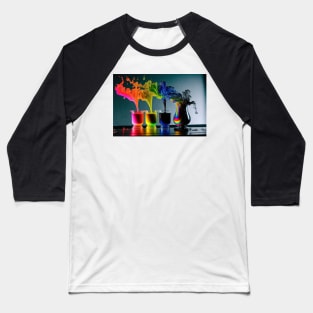 Living Life in Colour - Liquid Smoke Baseball T-Shirt